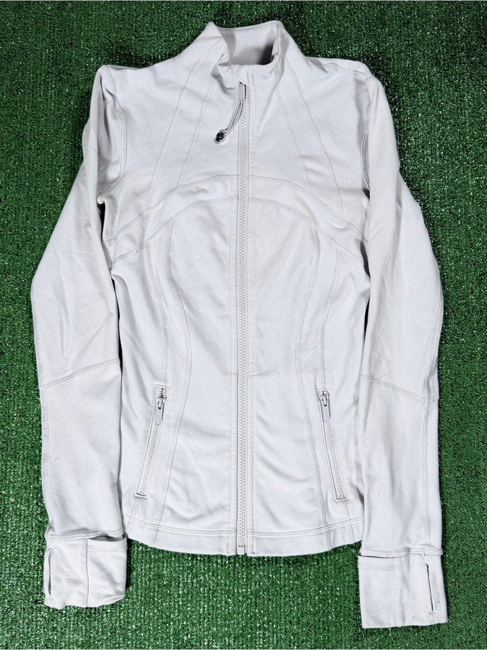 Women’s Lululemon Define Jacket Size 2 White Full Zip Athletic Activewear